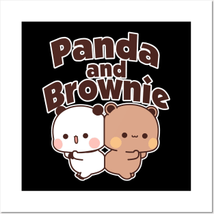 PANDA AND BROWNIE Posters and Art